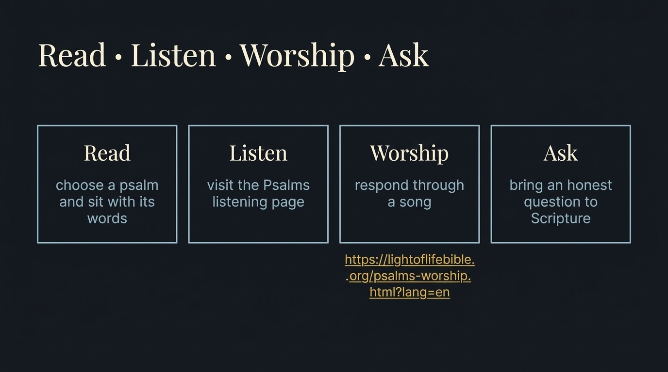 Read, Listen, Worship, Ask